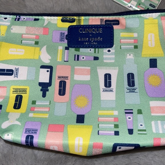 Clinique x kate spade make up bag & Note Cards NEW - Picture 2 of 5